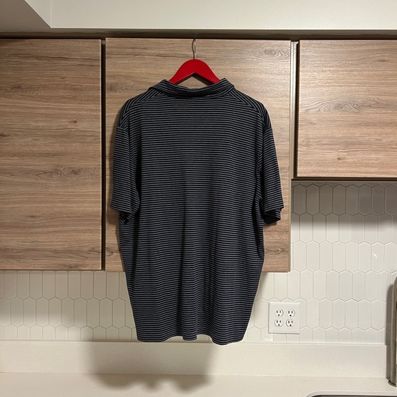 Polo Ralph Lauren Striped Gray/Navy Blue Short Sleeve Collared Shirt Men’s XL - Picture 5 of 5